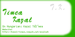 timea kazal business card